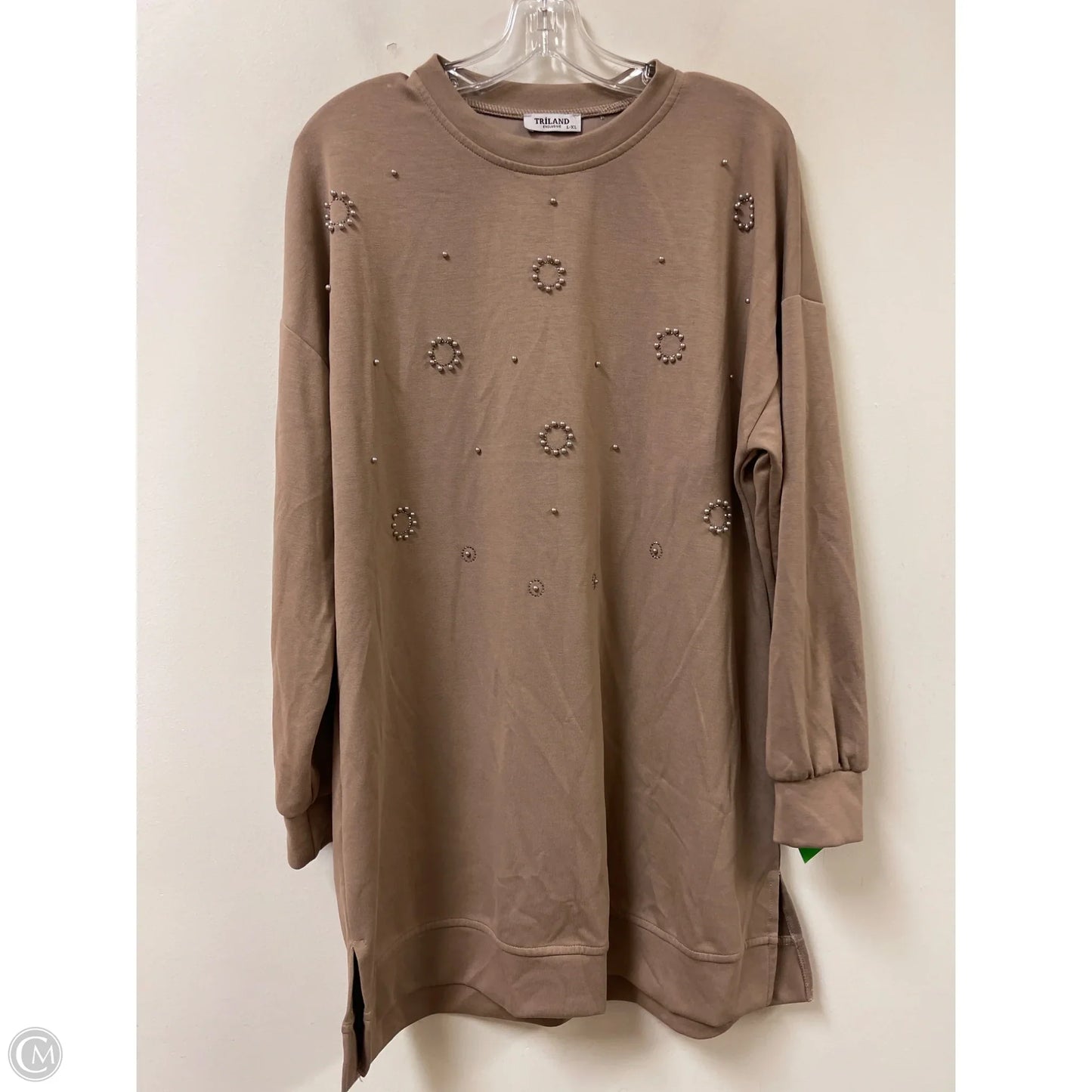 Dress Casual Midi By Clothes Mentor In Brown, Size: L
