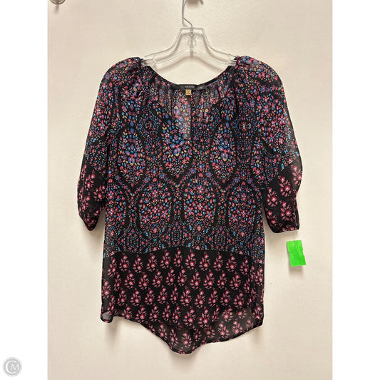 Top Long Sleeve By Clothes Mentor In Black & Pink, Size: S