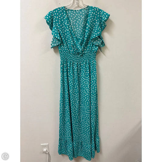 Dress Casual Maxi By Clothes Mentor In Blue & White, Size: L