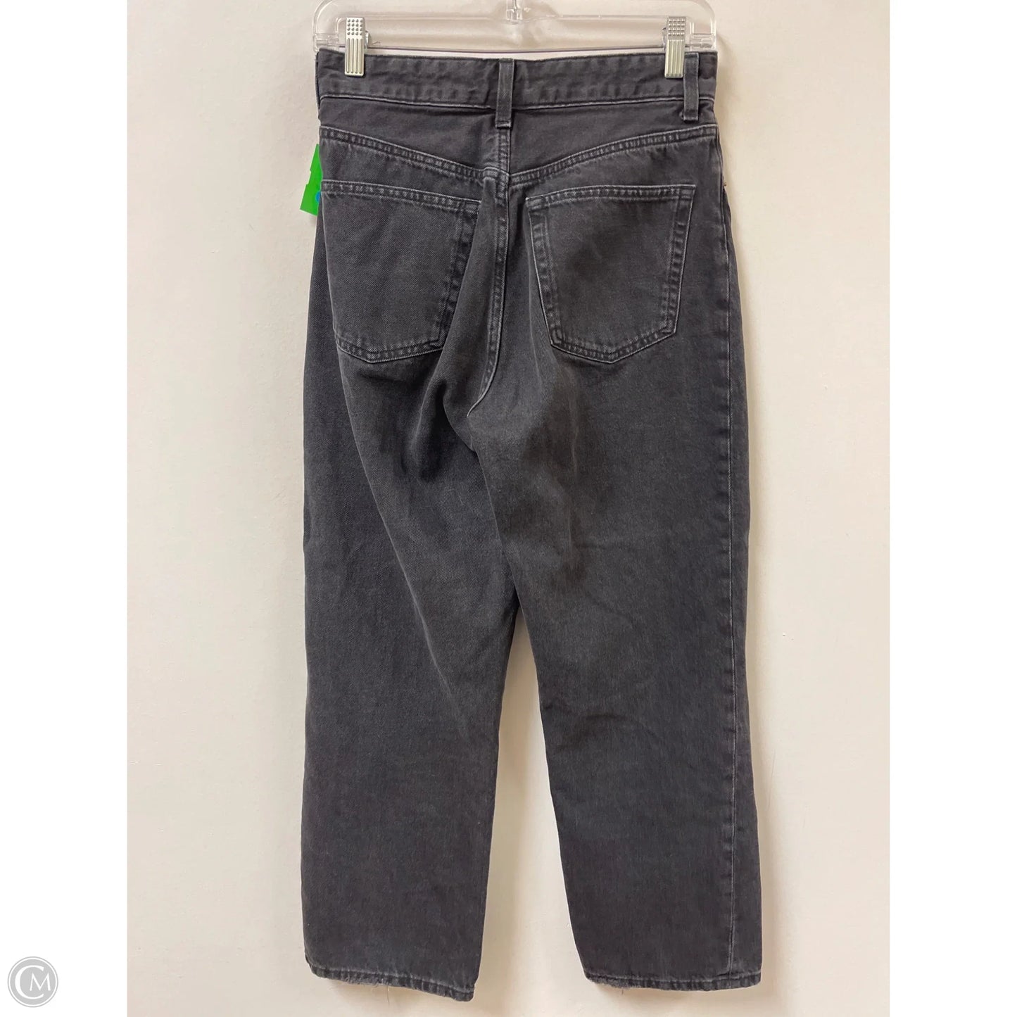 Jeans Straight By H&m In Grey Denim, Size: 6
