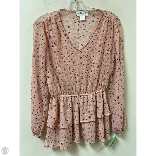 Top Long Sleeve By Peck And Peck In Pink, Size: Sp