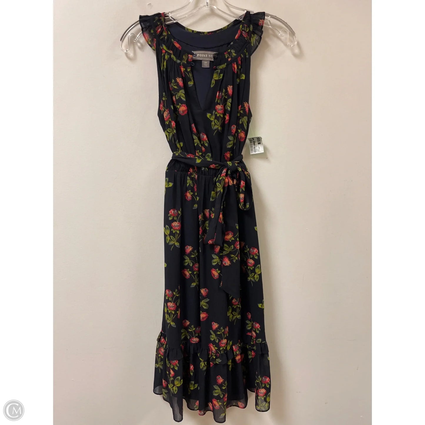 Dress Casual Midi By Point Sur In Floral Print, Size: Xsp