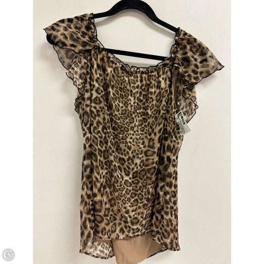 Top Sleeveless By White House Black Market In Animal Print, Size: L