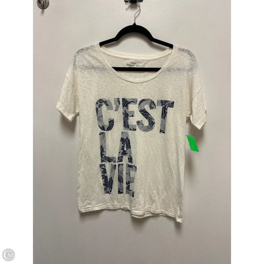 Top Short Sleeve By J. Crew In Cream, Size: S