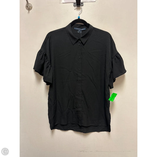 Blouse Short Sleeve By French Connection In Black, Size: M