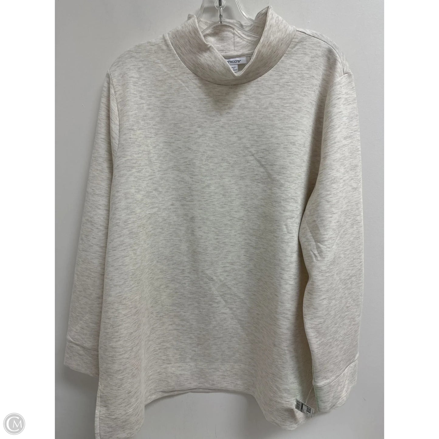 Sweatshirt Collar By Chicos In Cream, Size: 1x