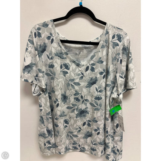 Top Short Sleeve By Jockey In Blue & Grey, Size: 2x