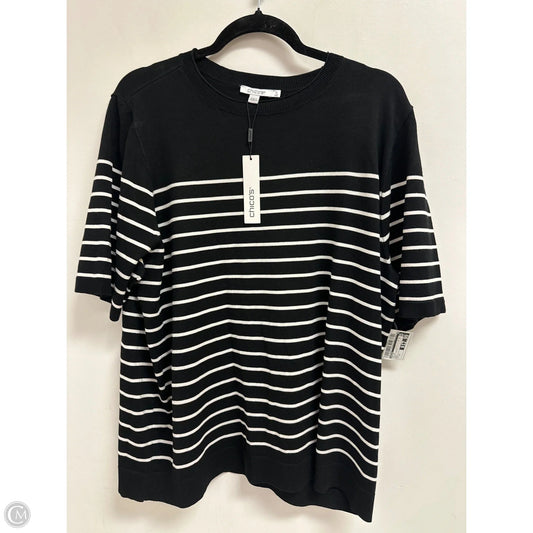 Top Short Sleeve By Chicos In Black & White, Size: 1x