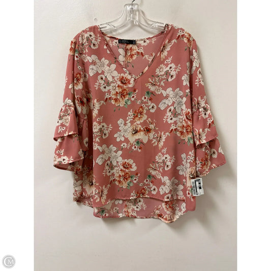 Top Long Sleeve By Cure In Pink, Size: L