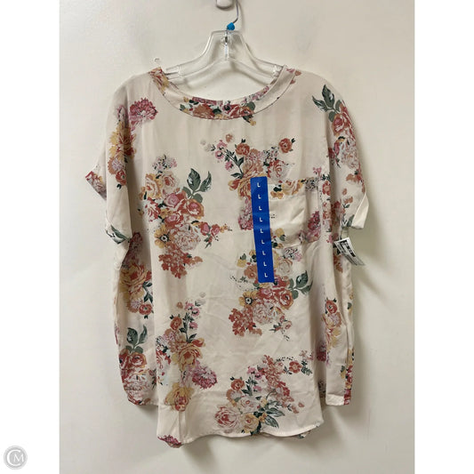 Top Short Sleeve By Buffalo David Bitton In Floral Print, Size: L