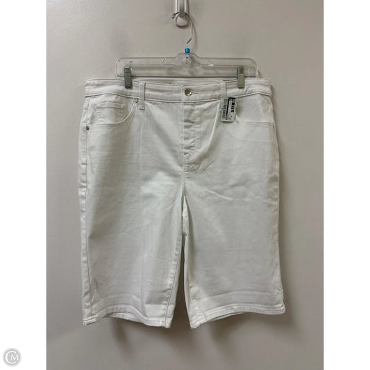 Shorts By Chicos In White Denim, Size: 16
