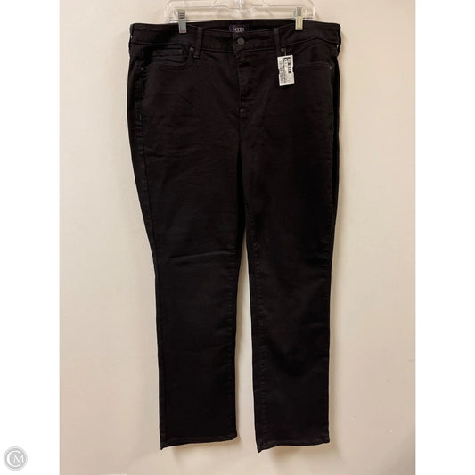 Jeans Straight By Not Your Daughters Jeans In Black Denim, Size: 18