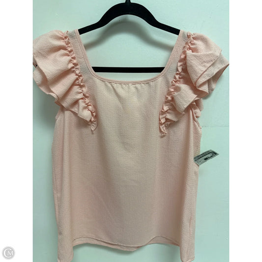 Top Short Sleeve By Shein In Pink, Size: M
