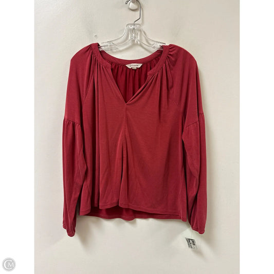 Top Long Sleeve By Lucky Brand In Red, Size: M