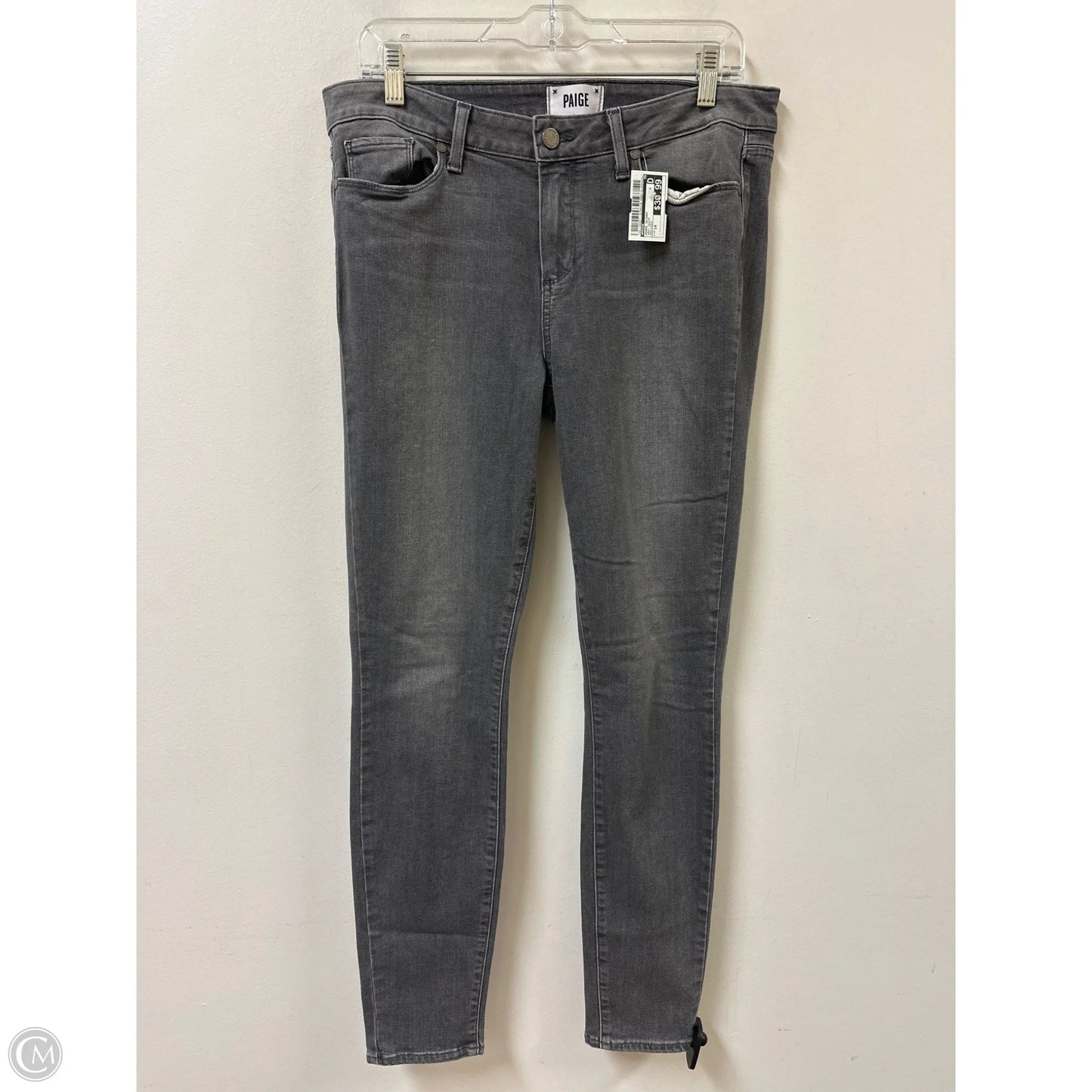 Jeans Skinny By Paige In Grey Denim, Size: 14