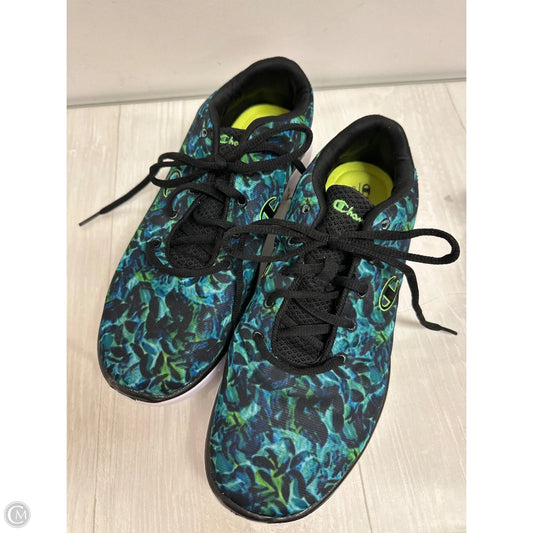 Shoes Athletic By Champion In Blue & Green, Size: 9.5