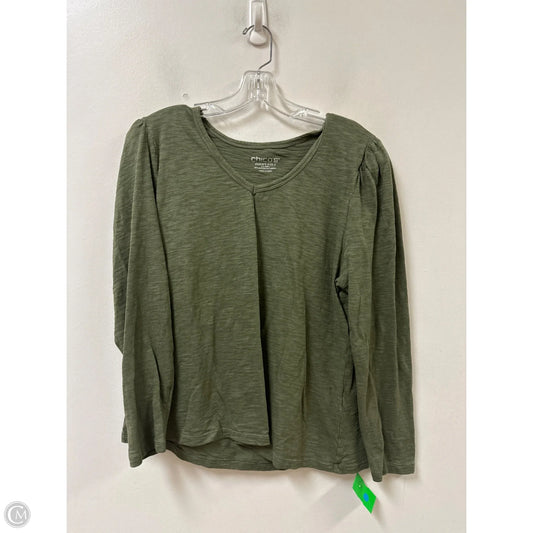 Top Long Sleeve By Chicos In Green, Size: L