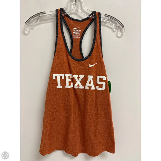 Athletic Tank Top By Nike In Orange, Size: S