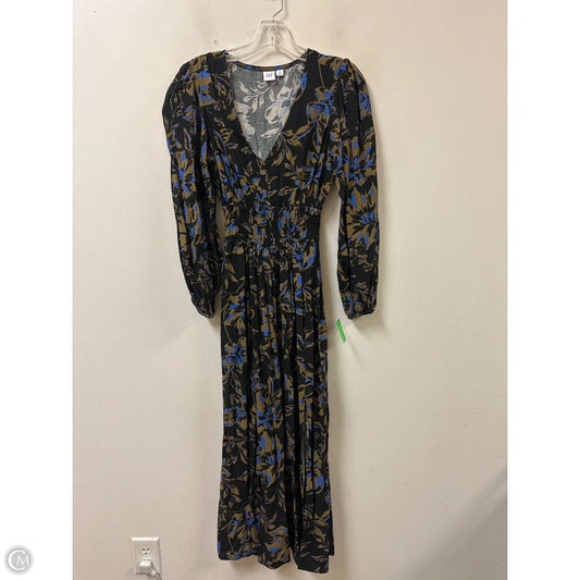 Dress Casual Maxi By Gap In Black & Green, Size: Xs