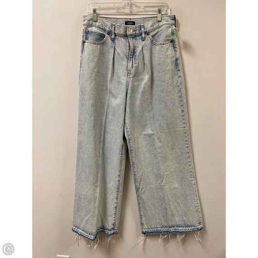 Jeans Wide Leg By Express In Blue Denim, Size: 10