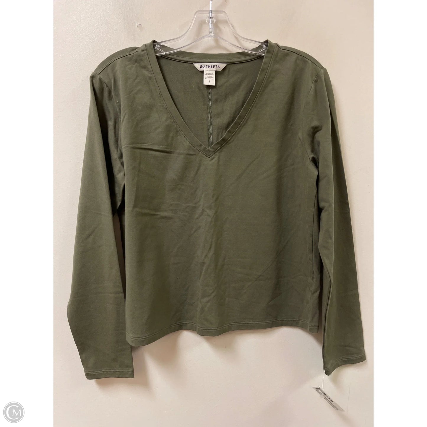 Athletic Top Long Sleeve Crewneck By Athleta In Green, Size: S