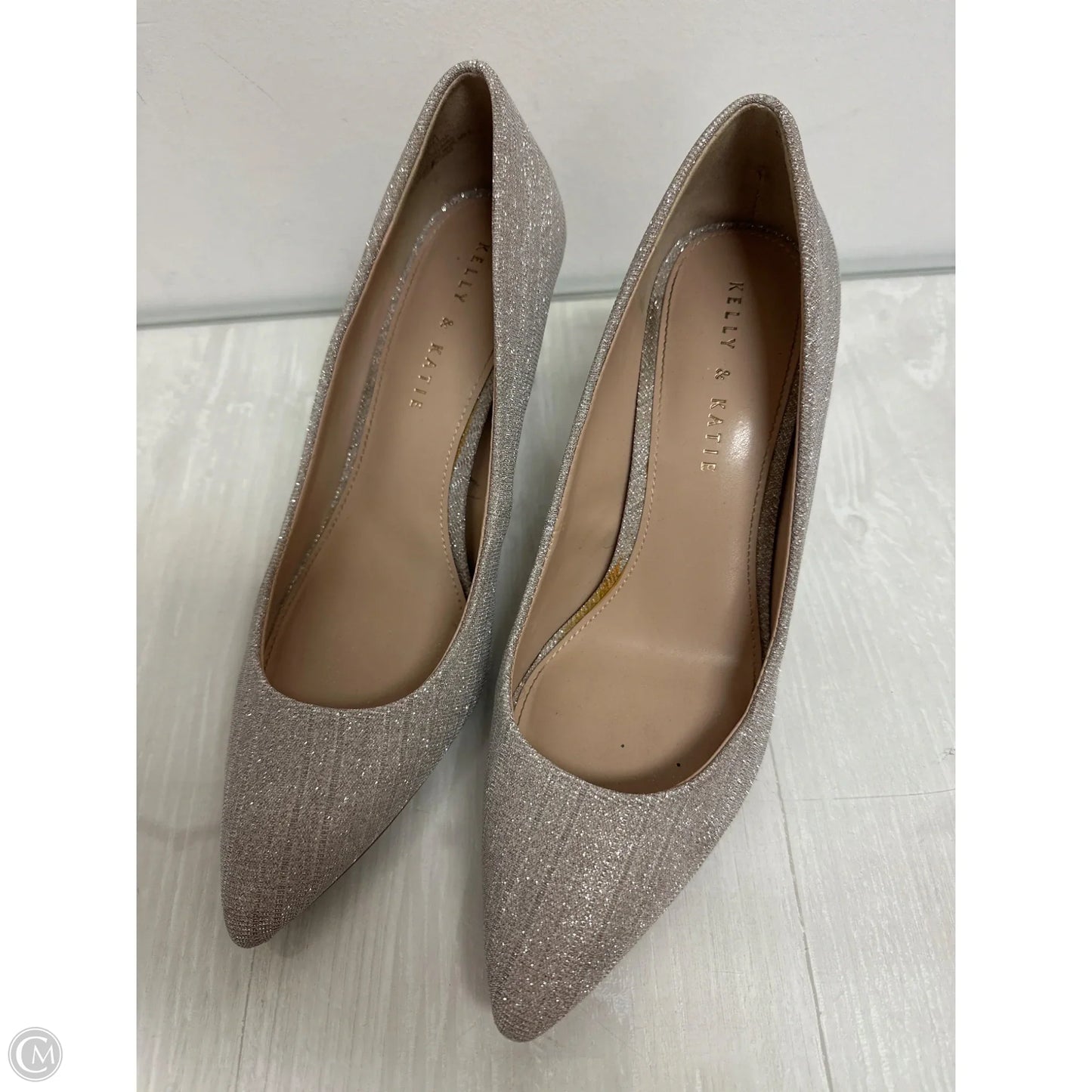 Shoes Heels Stiletto By Kelly And Katie In Gold, Size: 9.5
