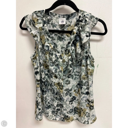 Blouse Short Sleeve By Cabi In Blue & Green, Size: S