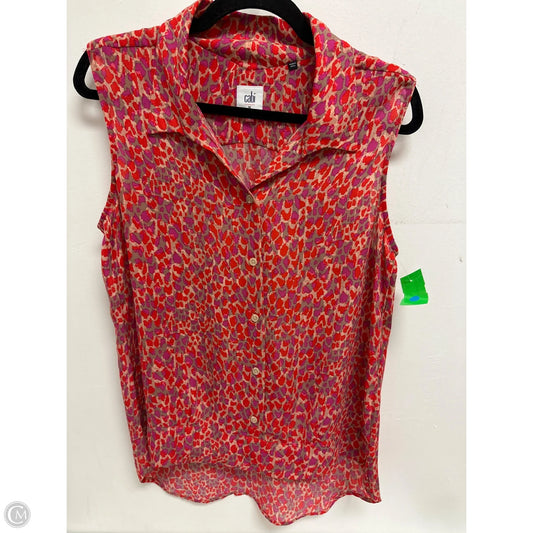 Blouse Sleeveless By Cabi In Pink, Size: M