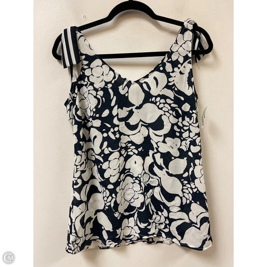 Top Sleeveless By Cabi In Blue & White, Size: S
