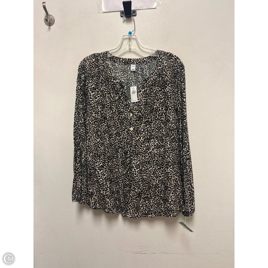 Top Long Sleeve By Old Navy In Animal Print, Size: L