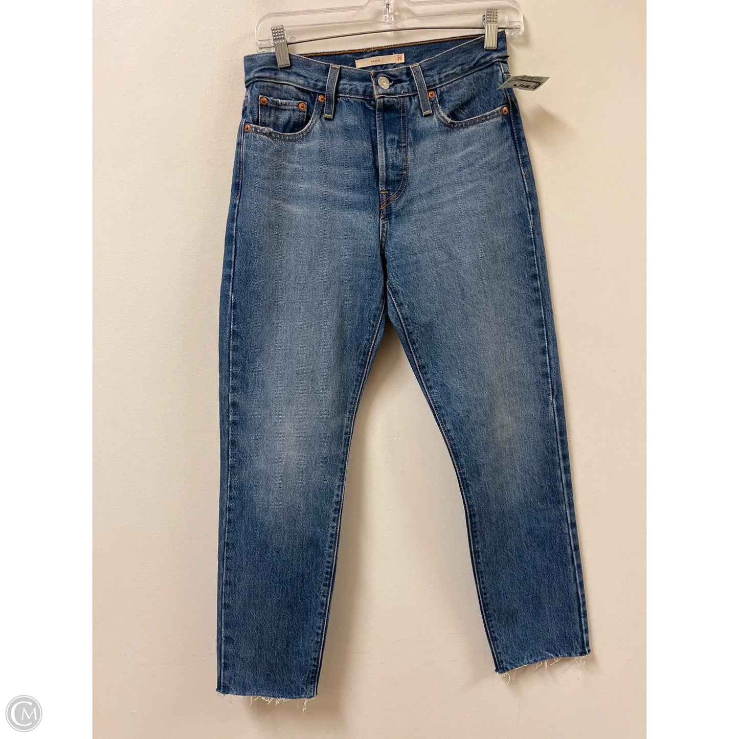 Jeans Straight By Levis In Blue Denim, Size: 2