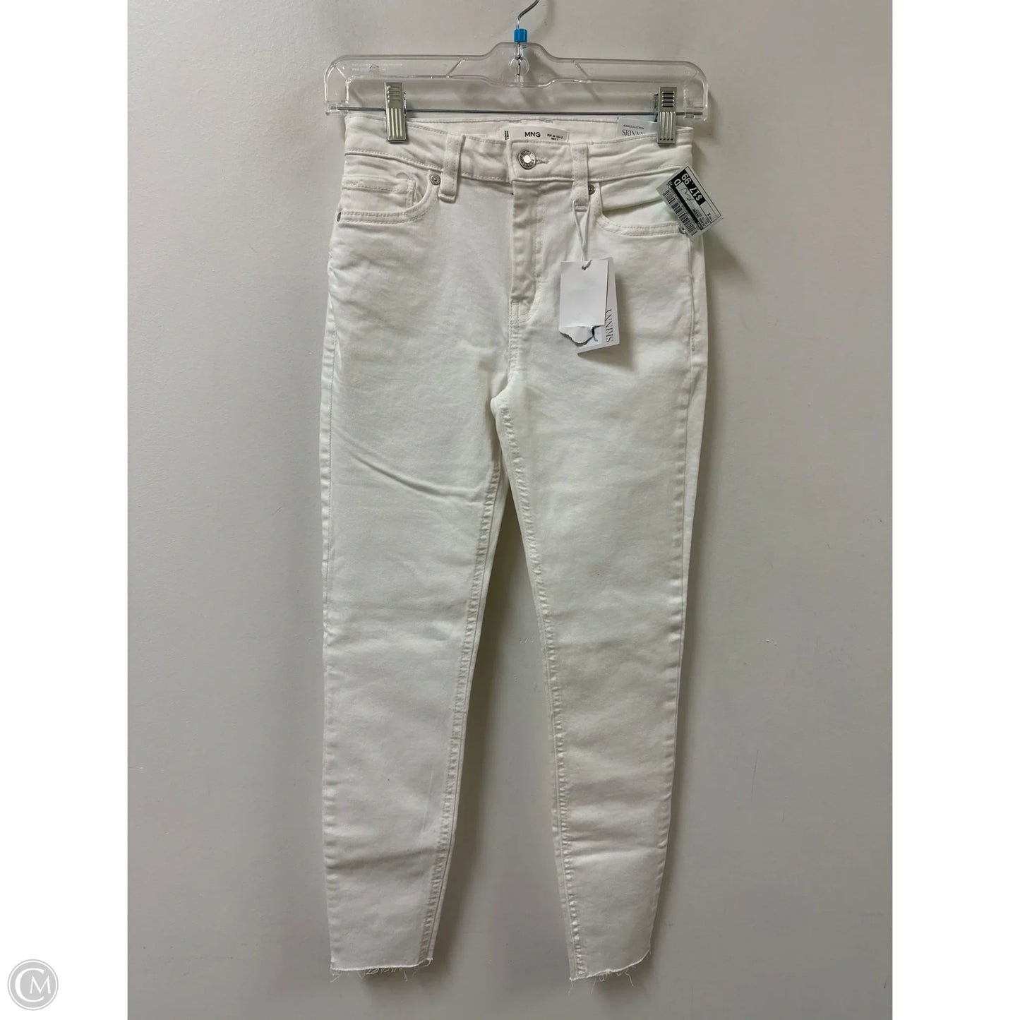 Jeans Skinny By Mng In White Denim, Size: 2