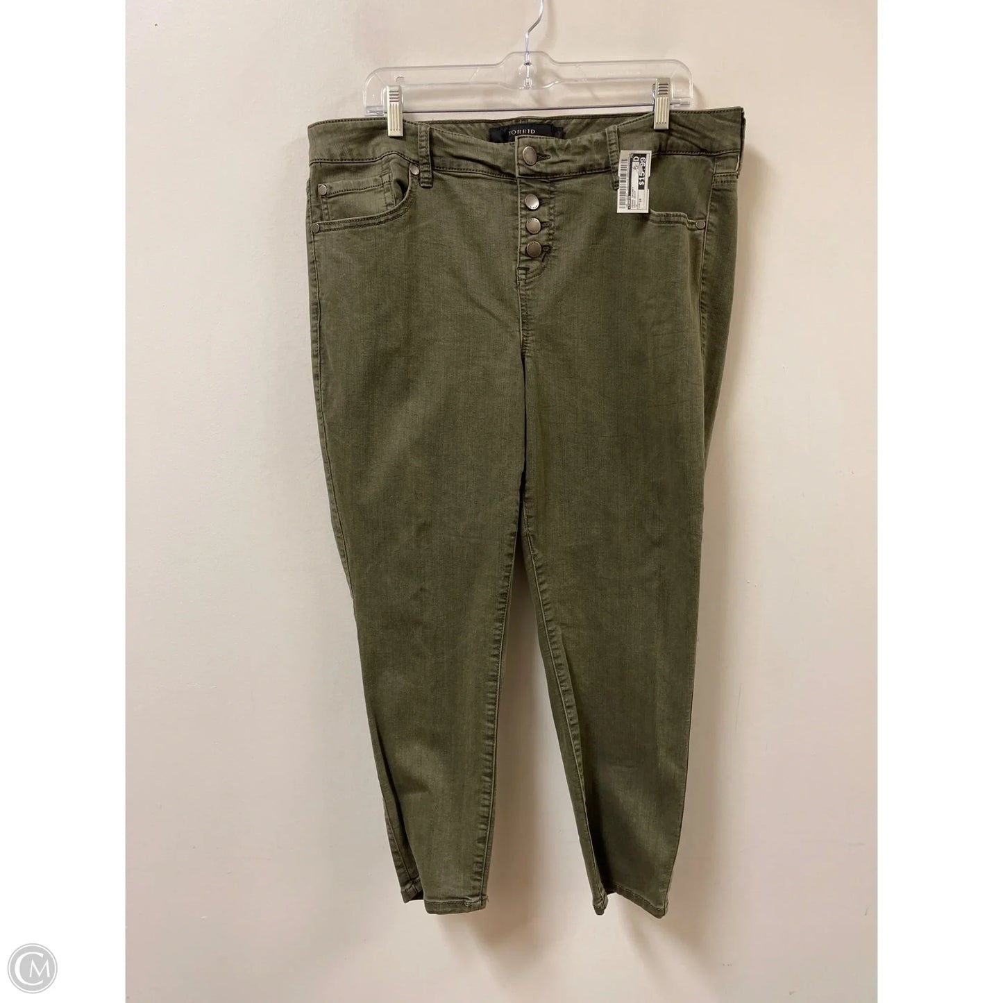 Jeans Skinny By Torrid In Green Denim, Size: 18