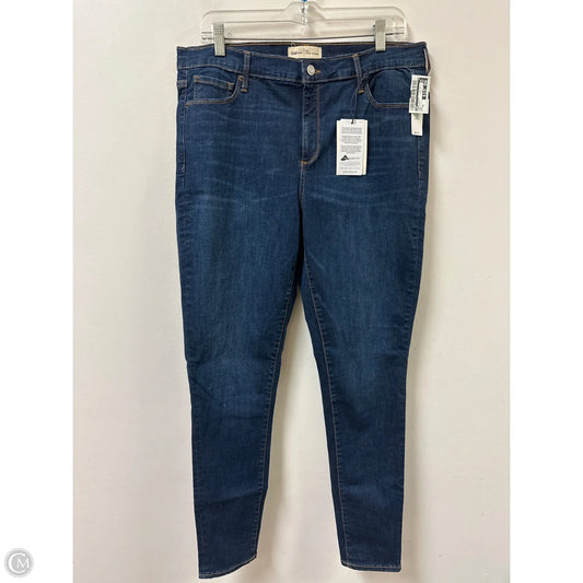 Jeans Skinny By Gap In Blue Denim, Size: 16