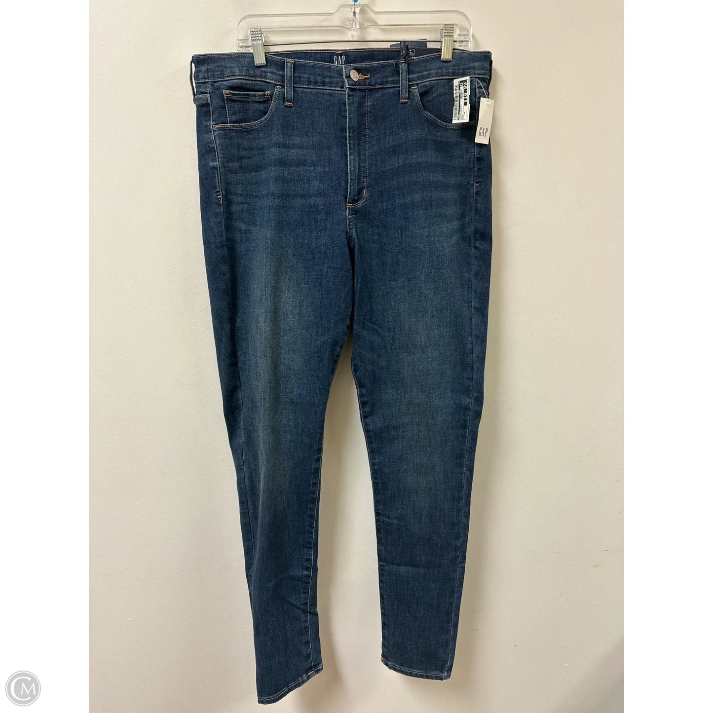 Jeans Skinny By Gap In Blue Denim, Size: 16