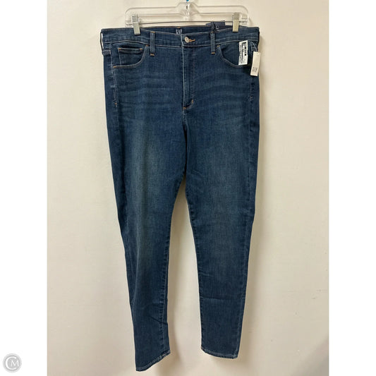 Jeans Skinny By Gap In Blue Denim, Size: 16