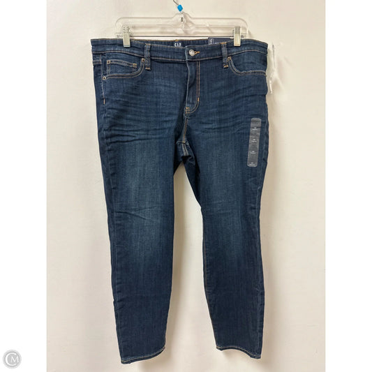 Jeans Skinny By Gap In Blue Denim, Size: 16