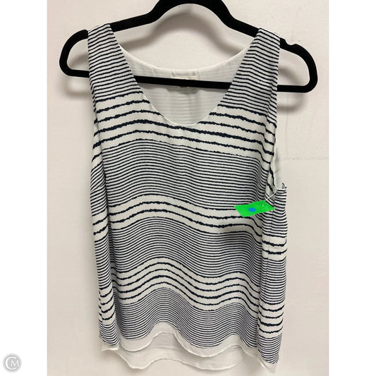 Top Sleeveless By Artisan Ny In Blue & White, Size: Xl