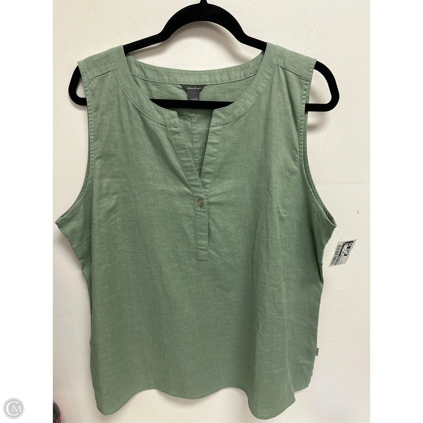 Top Sleeveless By Eddie Bauer In Green, Size: L