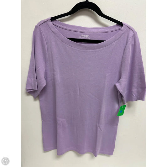 Top Short Sleeve By Chicos In Purple, Size: M