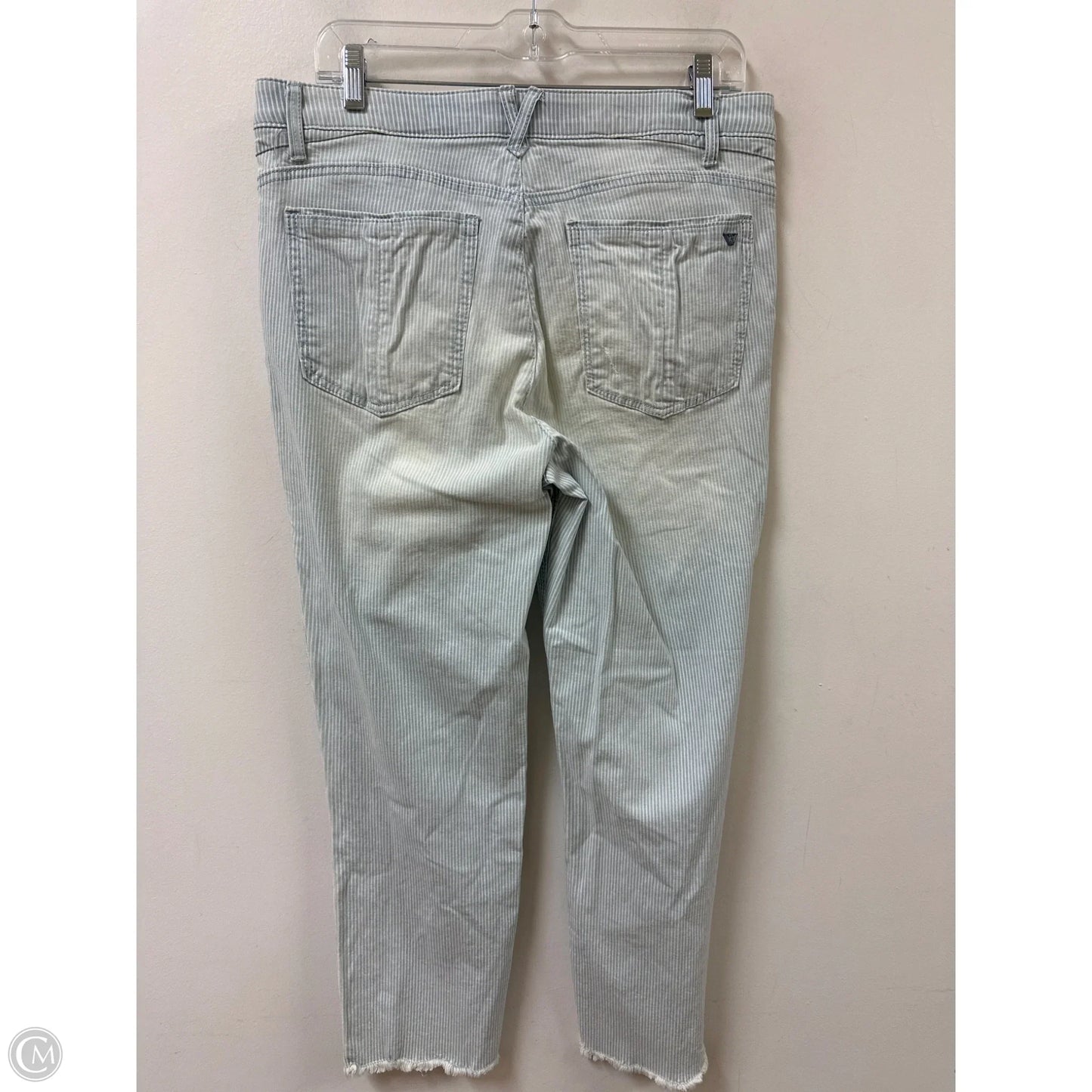 Jeans Straight By Wit & Wisdom In Striped Pattern, Size: 12