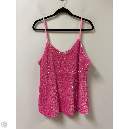 Top Sleeveless By Clothes Mentor In Pink, Size: L