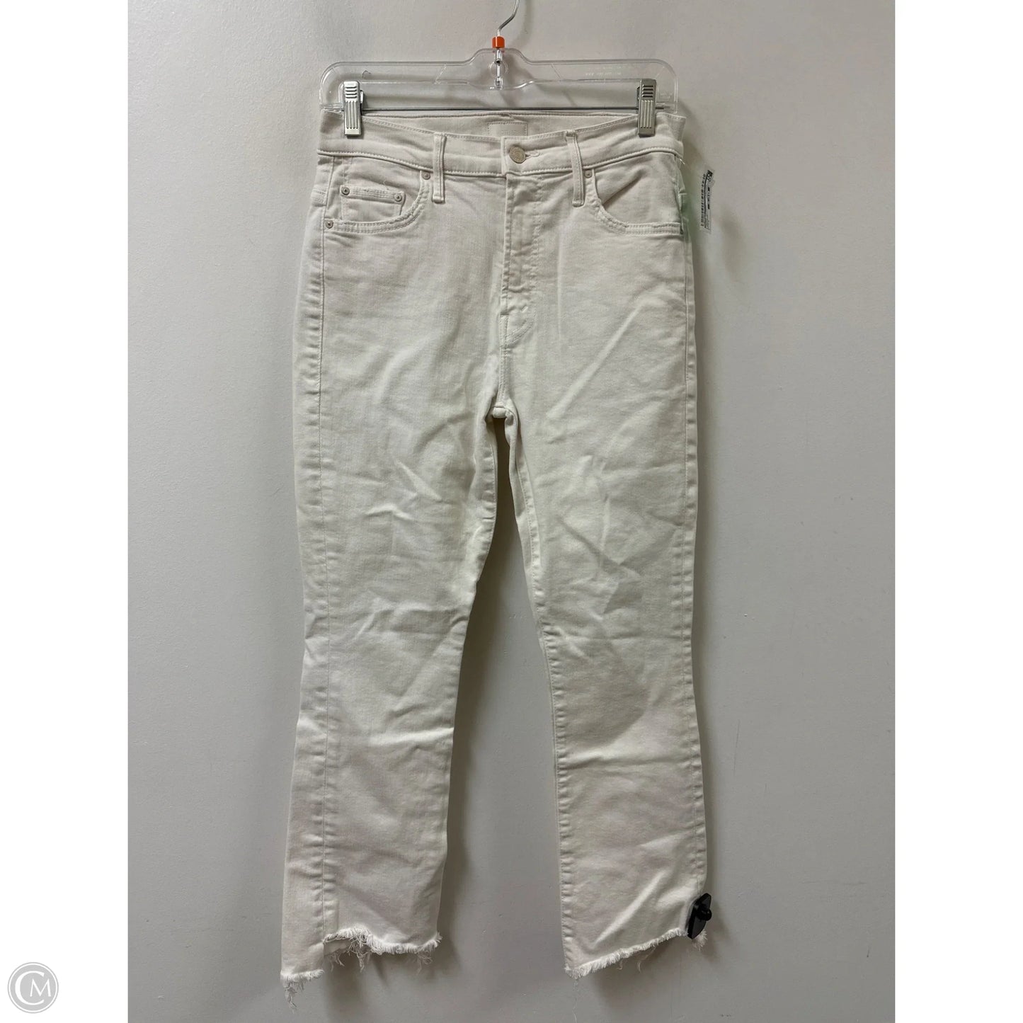 Jeans Flared By Mother In Cream Denim, Size: 6