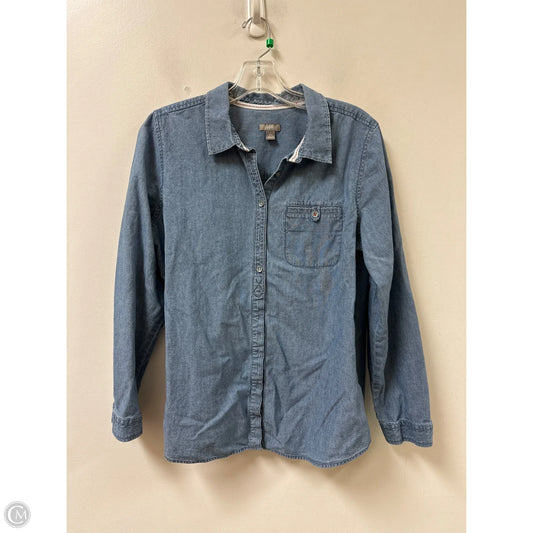 Top Long Sleeve By J. Jill In Blue, Size: Lp
