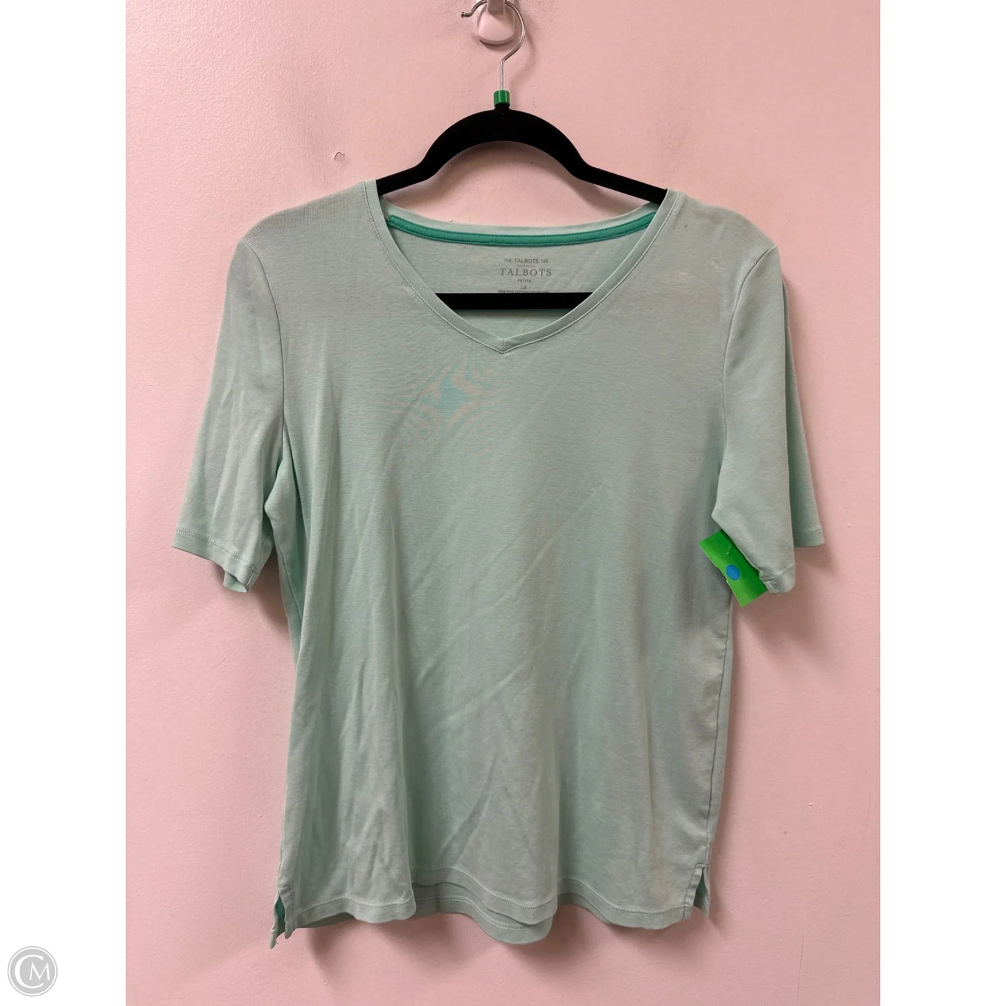 Top Short Sleeve By Talbots In Green, Size: Lp