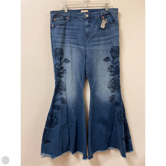Jeans Flared By Torrid In Blue Denim, Size: 18