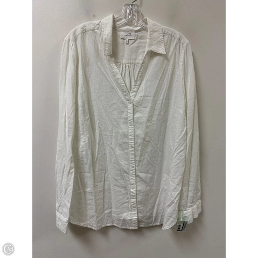 Blouse Long Sleeve By Soma In White, Size: Xl