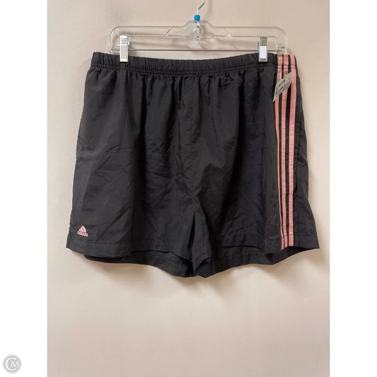 Athletic Shorts By Adidas In Black & Pink, Size: Xl