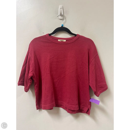Top Short Sleeve By Madewell In Pink, Size: Xs