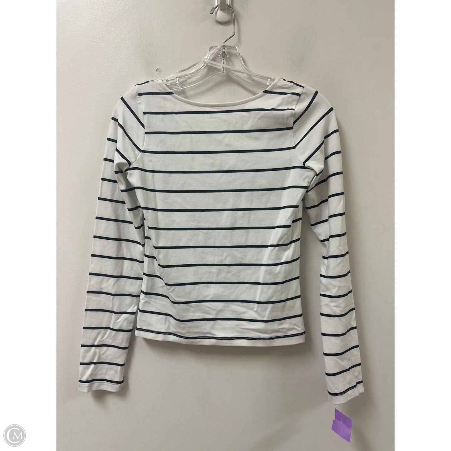 Top Long Sleeve By Madewell In Striped Pattern, Size: S